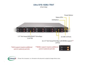 Supermicro SuperServer 1029U-TR4T - Server - Rack-Montage...