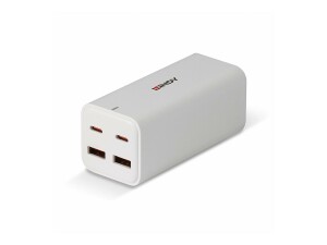 Lindy Netzteil - 100 Watt - 5 A - Power Delivery 3.0 + PPS, GaNFast - 4 Ausgabeanschlussstellen (2 x USB-C, 2 x USB)