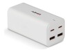 Lindy Netzteil - 100 Watt - 5 A - Power Delivery 3.0 + PPS, GaNFast - 4 Ausgabeanschlussstellen (2 x USB-C, 2 x USB)