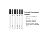 Cricut Marker - permanent - für Vinyl - Schwarz - ölbasierte Tinte - 2.5 mm (Packung mit 6)