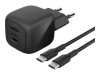 Belkin BoostCharge - Netzteil - kompakt - 45 Watt - Power Delivery 3.1, Fast Charge (24 pin USB-C)