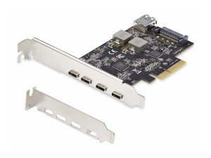 StarTech.com 5-Port USB PCIe Card, USB 3.2 10Gbps, PCI Express Card with 4x USB-C Ports, 1x USB-A Internal Port, USB PCIe Controller Card, Windows/macOS/Linux