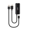 Lindy Videoadapter - HDMI, USB-C (nur Spannung) zu 24 pin USB-C weiblich - 20 cm - Schwarz - unterstützt 4K 60 Hz (3840 x 2160)