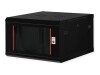 ROLINE Basic Plus - Gehäuse Netzwerkschrank - 600x600 BxT - geeignet für Wandmontage - Jet Black, RAL 9005 - 6U - 48.3 cm (19")