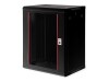 ROLINE Basic Plus - Gehäuse Netzwerkschrank - 600x450 BxT - geeignet für Wandmontage - Jet Black, RAL 9005 - 15U - 48.3 cm (19")