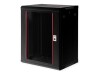 ROLINE Basic Plus - Gehäuse Netzwerkschrank - 600x450 BxT - geeignet für Wandmontage - Jet Black, RAL 9005 - 18U - 48.3 cm (19")