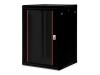 ROLINE Basic Plus - Gehäuse Netzwerkschrank - 600x600 BxT - geeignet für Wandmontage - Jet Black, RAL 9005 - 18U - 48.3 cm (19")