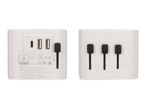 2-power Netzteil - 15 Watt - 3 A - 3 Ausgabeanschlussstellen (2 x USB, 24 pin USB-C)