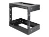 StarTech.com 8HE 19 Zoll Wand Netzwerk Rack - 2 Pfosten, offener Rahmen mit einstellbare Tiefe(30-50cm) Rack für AV/Daten/IT/Studio Geräete - inkl.Käfigmuttern und Schrauben (RK812WALLOA)