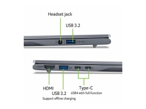 Acer Swift 14 AI SF14-51 - 180&deg;-Scharnierdesign -...