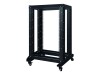 Inter-Tech SRB-6618 - Schrank offener Rahmen - 4-stand - freistehend - RAL 9005 - 18U - 48.3 cm (19")