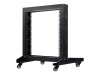 Inter-Tech SRA-6612 - Schrank offener Rahmen - 2-stand - freistehend - RAL 9005 - 12U - 48.3 cm (19")