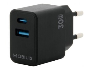 Mobilis Netzteil - schnell, GaN - 30 Watt - QC, PD/PPS -...