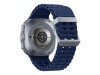 Samsung Galaxy Watch Ultra - 47 mm - Titanium Blue - intelligente Uhr mit Marineband - Gummi - Blau - Bandgröße: S/M/L - Anzeige 3.73 cm (1.5")