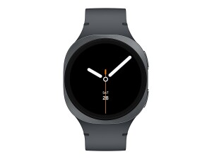Samsung Galaxy Watch8 - 40 mm - Carbon-Schwarz - intelligente Uhr mit Sportband - Gummi - Graphit - Bandgröße: S/M - Anzeige 3.4 cm (1.34")