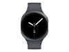 Samsung Galaxy Watch8 - 40 mm - Carbon-Schwarz - intelligente Uhr mit Sportband - Gummi - Graphit - Bandgröße: S/M - Anzeige 3.4 cm (1.34")