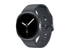 Samsung Galaxy Watch8 - 44 mm - Carbon-Schwarz - intelligente Uhr mit Sportband - Gummi - Graphit - Bandgröße: M/L - Anzeige 3.7 cm (1.47")