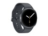 Samsung Galaxy Watch8 - 44 mm - Carbon-Schwarz - intelligente Uhr mit Sportband - Gummi - Graphit - Bandgröße: M/L - Anzeige 3.7 cm (1.47")