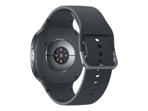 Samsung Galaxy Watch8 - 44 mm - Carbon-Schwarz - intelligente Uhr mit Sportband - Gummi - Graphit - Bandgröße: M/L - Anzeige 3.7 cm (1.47")