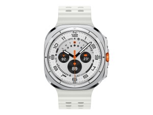 Samsung Galaxy Watch Ultra - 47 mm - Titanweiß - intelligente Uhr mit Marineband - Gummi - weiß - Bandgröße: S/M/L - Anzeige 3.73 cm (1.5")