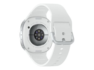 Samsung Galaxy Watch8 - 40 mm - silber - intelligente Uhr mit Sportband - Gummi - weiß - Bandgröße: S/M - Anzeige 3.4 cm (1.34")