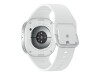 Samsung Galaxy Watch8 - 40 mm - silber - intelligente Uhr mit Sportband - Gummi - weiß - Bandgröße: S/M - Anzeige 3.4 cm (1.34")