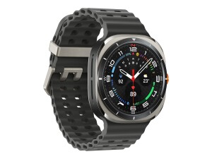 Samsung Galaxy Watch Ultra - 47 mm - titanium silver - intelligente Uhr mit Marineband - Gummi - Dark Gray - Bandgröße: S/M/L - Anzeige 3.73 cm (1.5")