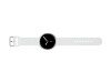 Samsung Galaxy Watch8 - 44 mm - silber - intelligente Uhr mit Sportband - Gummi - weiß - Bandgröße: M/L - Anzeige 3.7 cm (1.47")