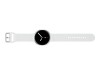 Samsung Galaxy Watch8 - 44 mm - silber - intelligente Uhr mit Sportband - Gummi - weiß - Bandgröße: M/L - Anzeige 3.7 cm (1.47")