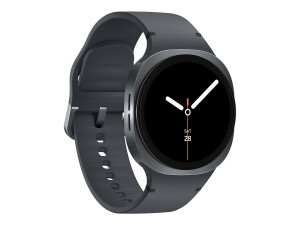 Samsung Galaxy Watch8 - 40 mm - Carbon-Schwarz - intelligente Uhr mit Sportband - Gummi - Graphit - Bandgröße: S/M - Anzeige 3.4 cm (1.34")