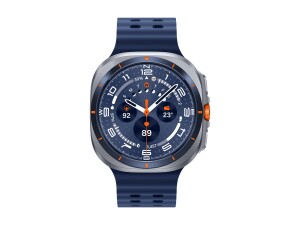 Samsung Galaxy Watch Ultra - 47 mm - Titanium Blue - intelligente Uhr mit Marineband - Gummi - Blau - Bandgröße: S/M/L - Anzeige 3.73 cm (1.5")