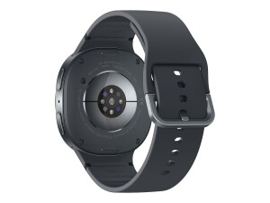 Samsung Galaxy Watch8 - 44 mm - Carbon-Schwarz - intelligente Uhr mit Sportband - Gummi - Graphit - Bandgröße: M/L - Anzeige 3.7 cm (1.47")