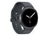 Samsung Galaxy Watch8 - 44 mm - Carbon-Schwarz - intelligente Uhr mit Sportband - Gummi - Graphit - Bandgröße: M/L - Anzeige 3.7 cm (1.47")