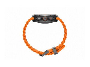 Samsung Galaxy Watch Ultra - 47 mm - titanfarben grau - intelligente Uhr mit Marineband - Gummi - Orange - Bandgröße: S/M/L - Anzeige 3.73 cm (1.5")