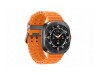 Samsung Galaxy Watch Ultra - 47 mm - titanfarben grau - intelligente Uhr mit Marineband - Gummi - Orange - Bandgröße: S/M/L - Anzeige 3.73 cm (1.5")