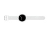 Samsung Galaxy Watch8 - 40 mm - silber - intelligente Uhr mit Sportband - Gummi - weiß - Bandgröße: S/M - Anzeige 3.4 cm (1.34")