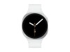 Samsung Galaxy Watch8 - 40 mm - silber - intelligente Uhr mit Sportband - Gummi - weiß - Bandgröße: S/M - Anzeige 3.4 cm (1.34")