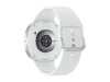 Samsung Galaxy Watch8 - 44 mm - silber - intelligente Uhr mit Sportband - Gummi - weiß - Bandgröße: M/L - Anzeige 3.7 cm (1.47")