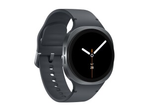 Samsung Galaxy Watch8 - 40 mm - Carbon-Schwarz - intelligente Uhr mit Sportband - Gummi - Graphit - Bandgröße: S/M - Anzeige 3.4 cm (1.34")