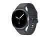 Samsung Galaxy Watch8 - 40 mm - Carbon-Schwarz - intelligente Uhr mit Sportband - Gummi - Graphit - Bandgröße: S/M - Anzeige 3.4 cm (1.34")