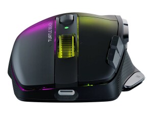 Turtle Beach Kone XP Air - Maus - ergonomisch - optisch - 10 Tasten - kabellos, kabelgebunden - Bluetooth, 2.4 GHz, USB-C - kabelloser Empfänger (USB)