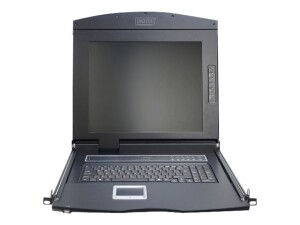 DIGITUS 17" LCD KVM Konsole, 8-Port CAT 5, deutsche...