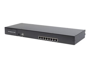 DIGITUS 17" LCD KVM Konsole, 8-Port CAT 5, deutsche Tastatur