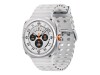 Samsung Galaxy Watch Ultra - 47 mm - Titan - intelligente Uhr mit Marineband - Gummi - weiß - Bandgröße: S/M/L - Anzeige 3.8 cm (1.5")