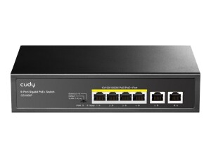CUDY GS1006P - 2.0 - Switch - 4 x 10/100/1000 - an Rack...