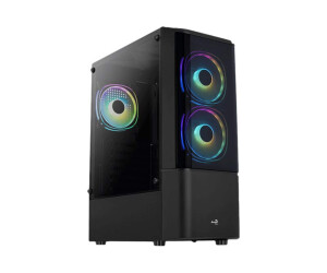 AEROCOOL ADVANCED TECHNOLOGIES AeroCool Quantum - Mid tower - ATX - Seitenteil mit Fenster (gehärtetes Glas)