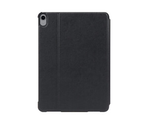 Mobilis Origine - Flip cover for tablet - synthetic leather - black - 10.9 " - For Apple 10.9 -inch iPad Air (4th generation)