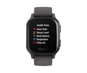 Garmin Venu Sq - Dunkelgrau - Sportuhr mit Band - Silikon - Shadow Gray - Handgelenkgröße: 125-190 mm - Anzeige 3.31 cm (1.3")