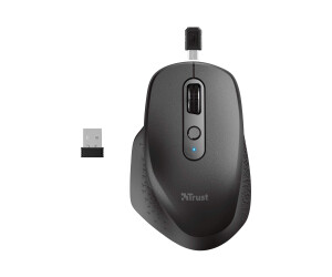 Trust Ozaa - Mouse - ergonomic - 6 keys - wireless - wireless recipient (USB)