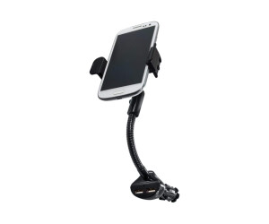 LogiLink Smartphone Kfz-Halterung - Auto-Netzteil - 15.5 Watt - 3.1 A - 2 Ausgabeanschlussstellen (USB)